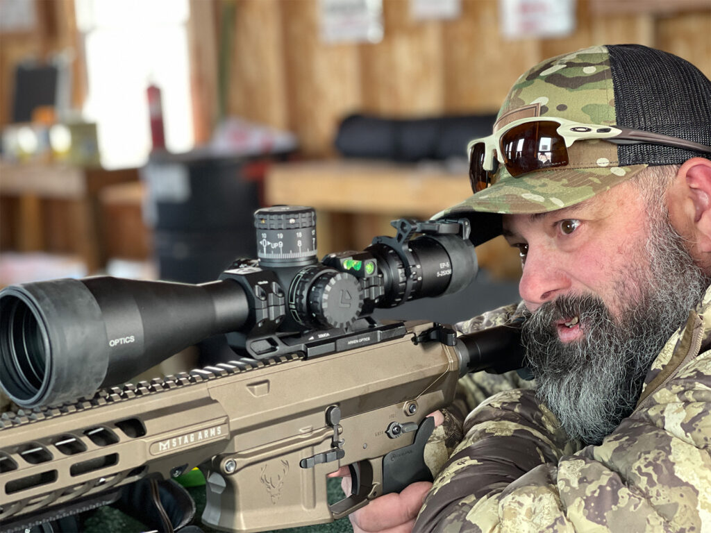 Josh Greer shooting behind the Arken EP5