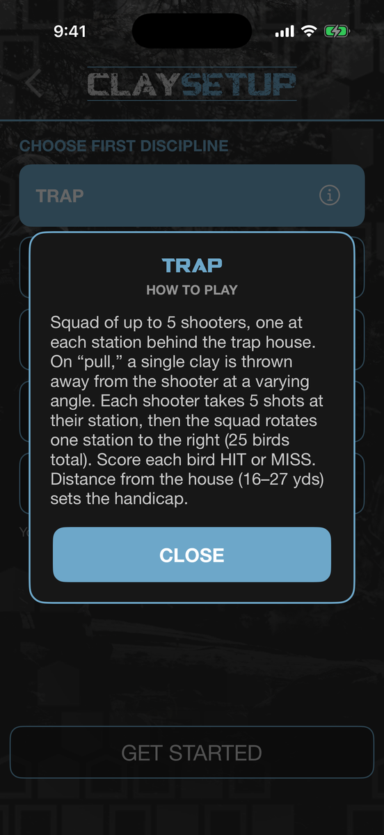 Built-in how to play explainer for trap