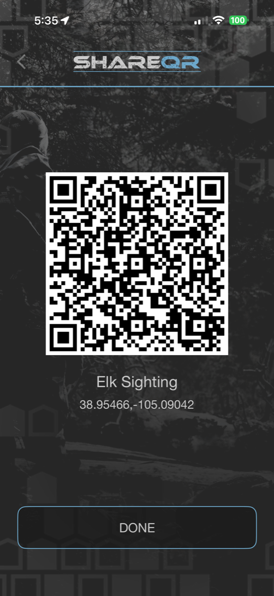 HuntLeague waypoint QR code
