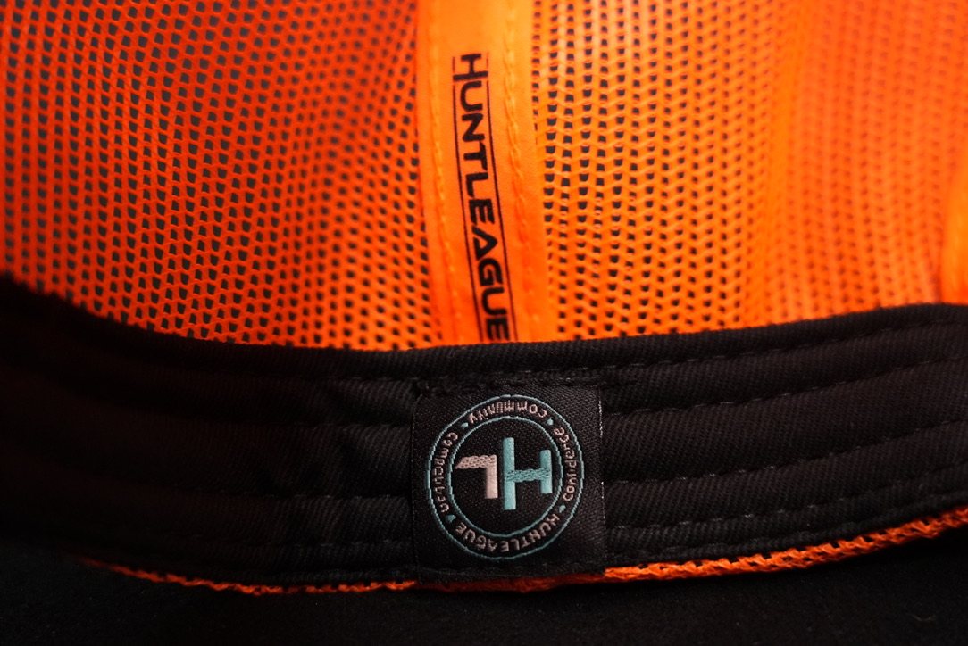 Inside the hat: HuntLeague taping and woven HL label